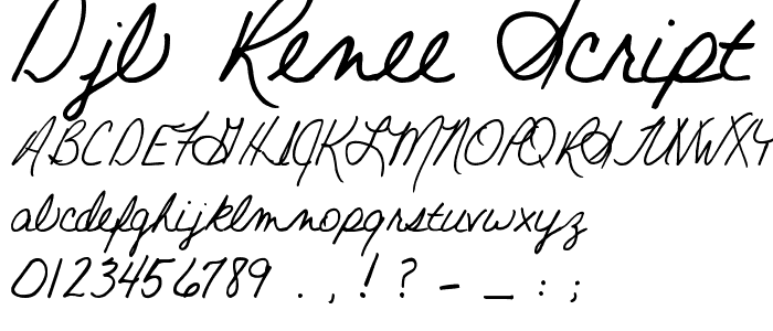 DJB RENEE script font